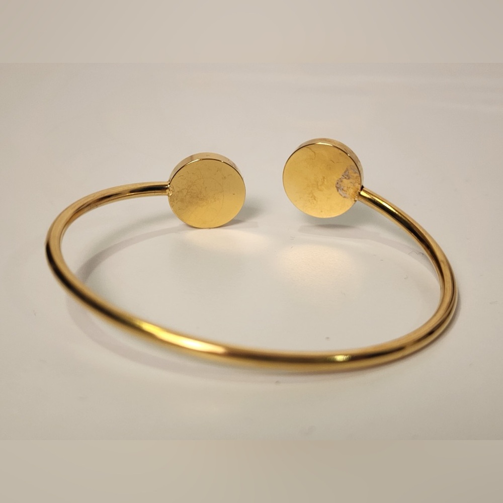 Gucci Brown Monogram Canvas Gold Wrap Cuff Bracelet - Picture 6 of 7